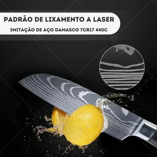 Conjunto de Facas de Cozinha Laser