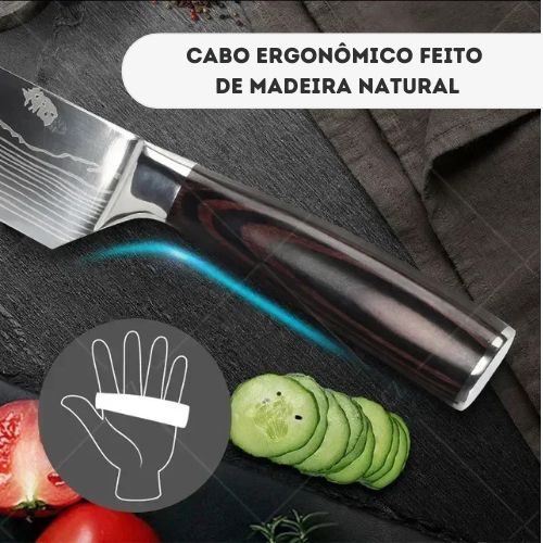 Conjunto de Facas de Cozinha Laser